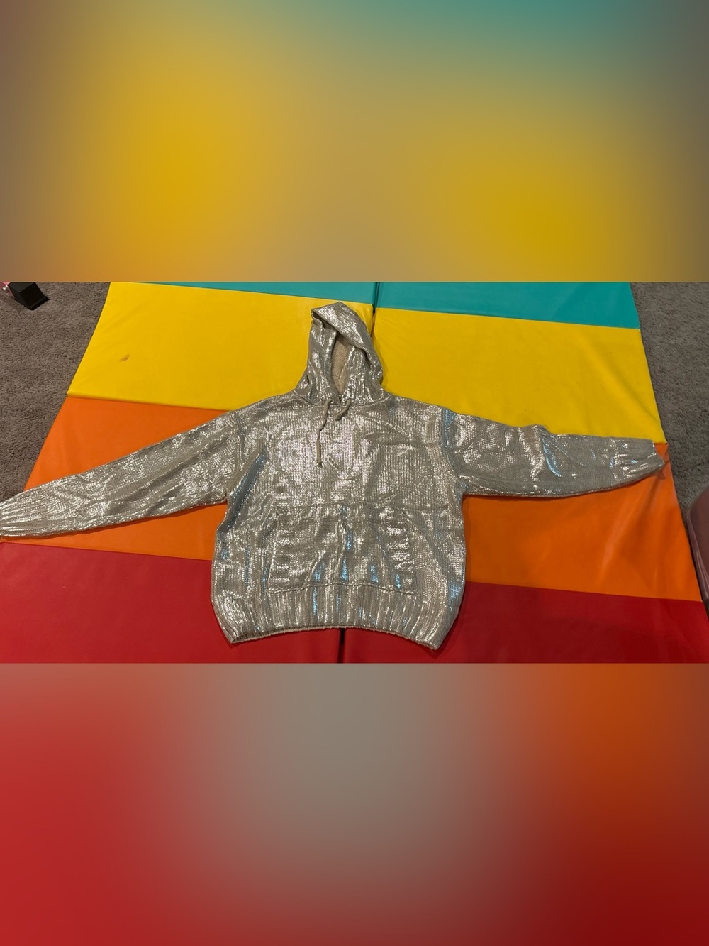 Silver Hoodie Sweater